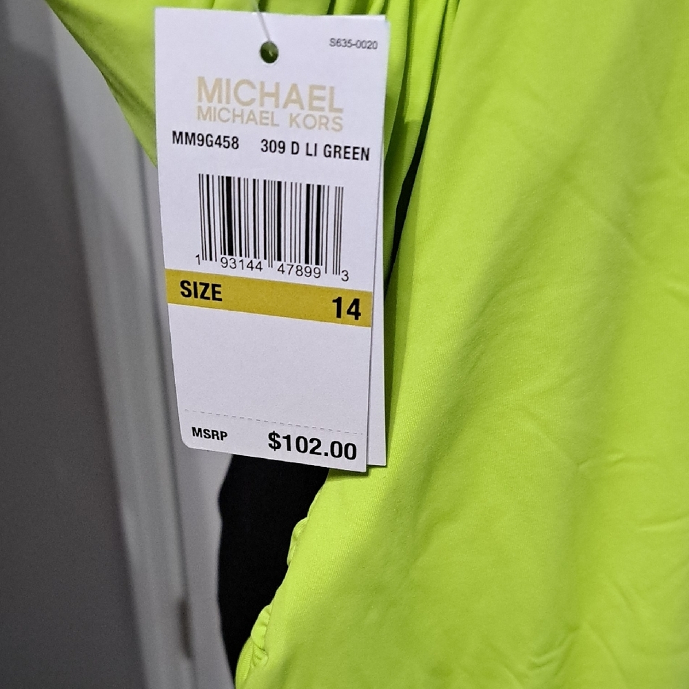 Michael Kors Lime Green Swimsuit - Picture 3 of 3